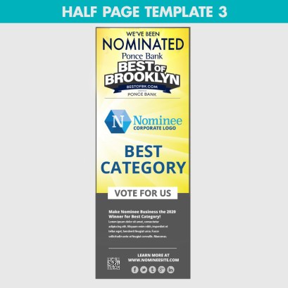 half page nomination ad template 3